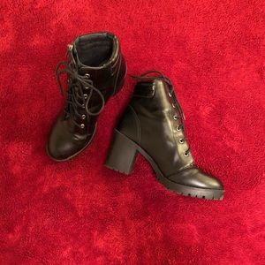 Heeled Combat Boots